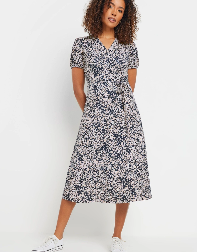 Animal Print Wrap Dress