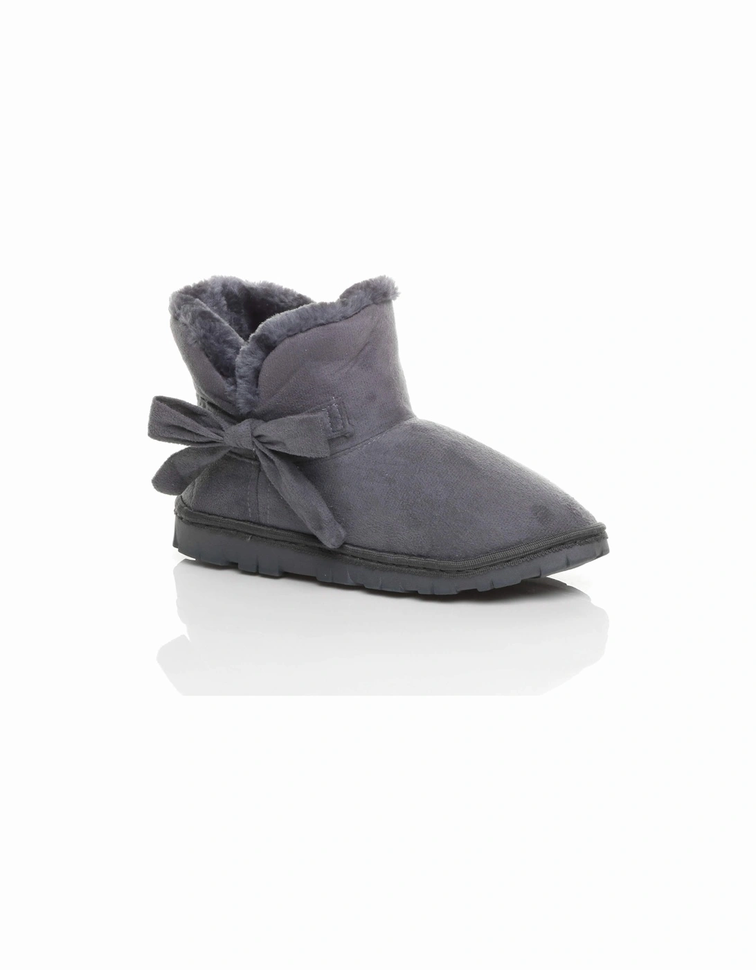 Flat  Heel Faux Fur Lined Ankle Boots Faux Suede Slippers, 2 of 1