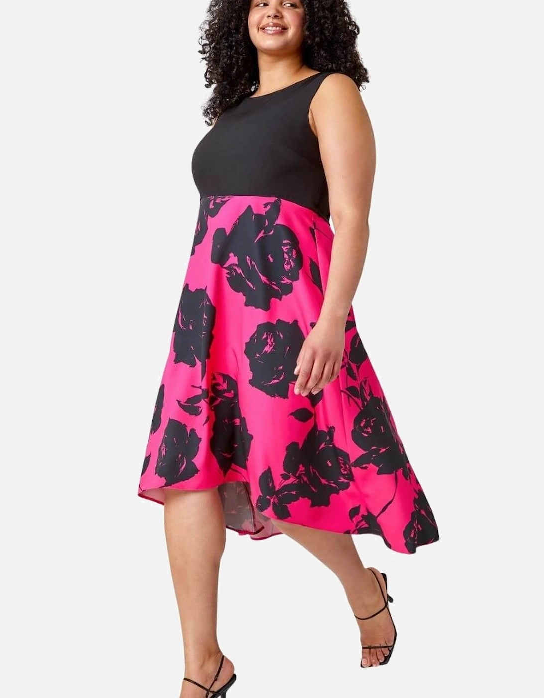 Curve Premium Stretch Floral Midi Dress, 2 of 1