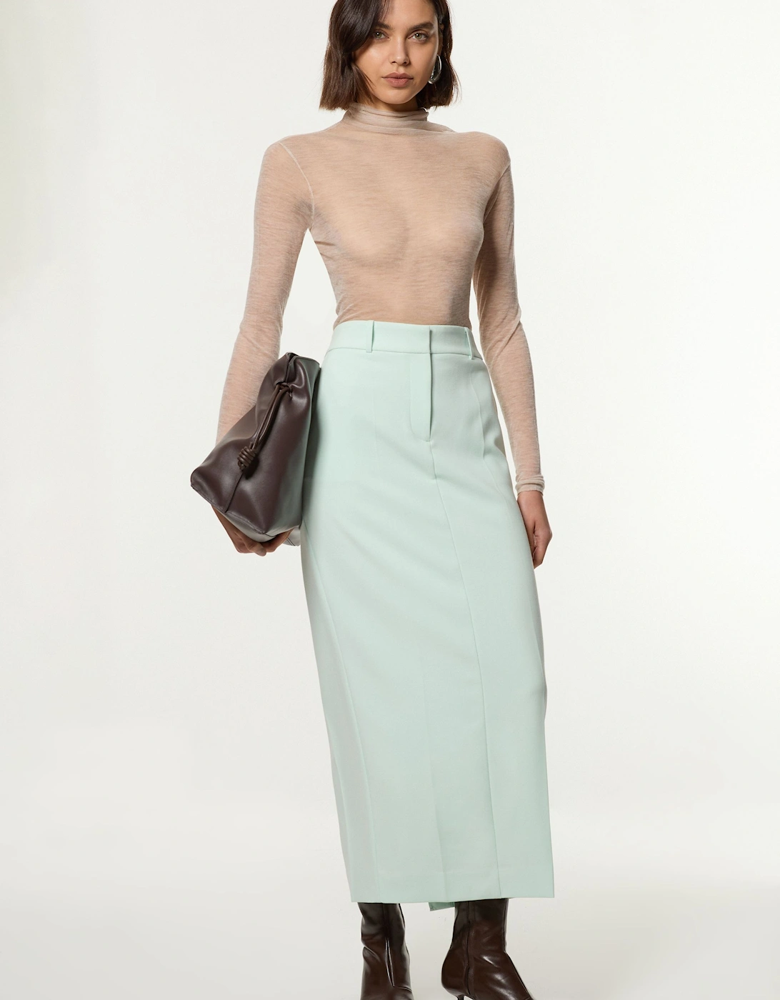 Compact Stretch Essential Tailored Maxi Skirt, 2 of 1