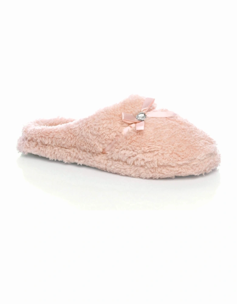 Flat  Heel Fleece Mules  Slippers