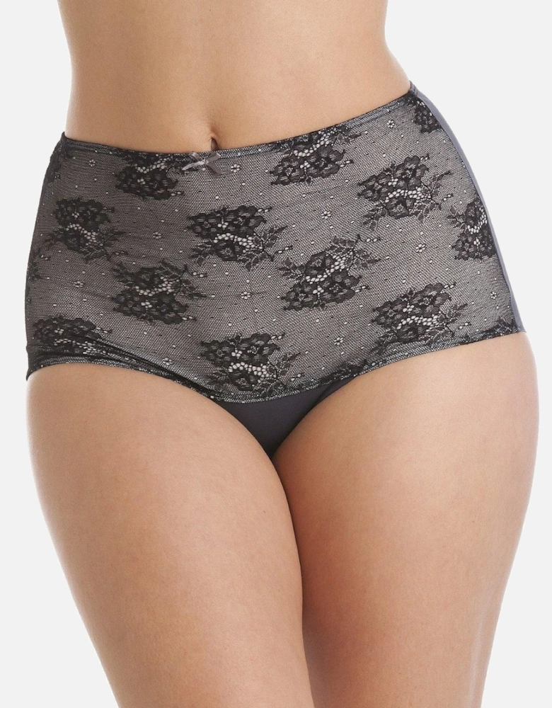 Two Pack Seamfree High Waist Floral Mesh Shapewear Briefs