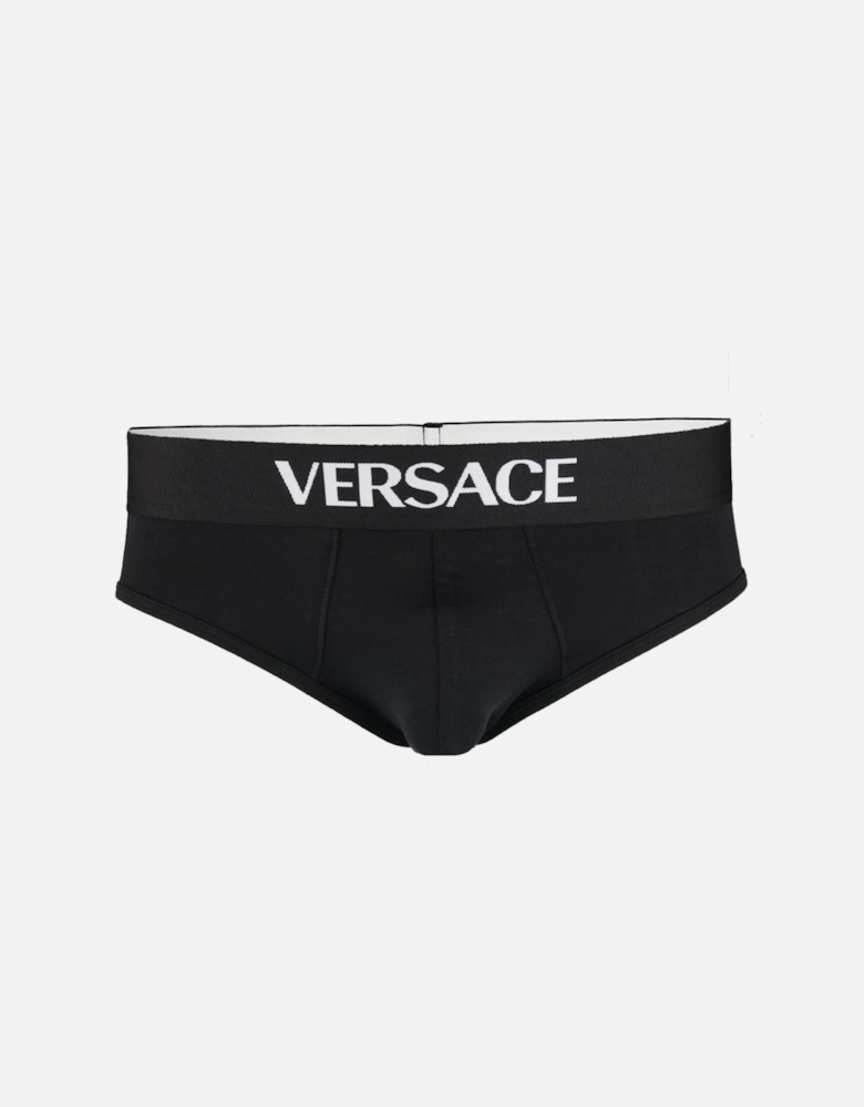 2-Pack Tex Jersey Low Rise Essential Brief, Black/White