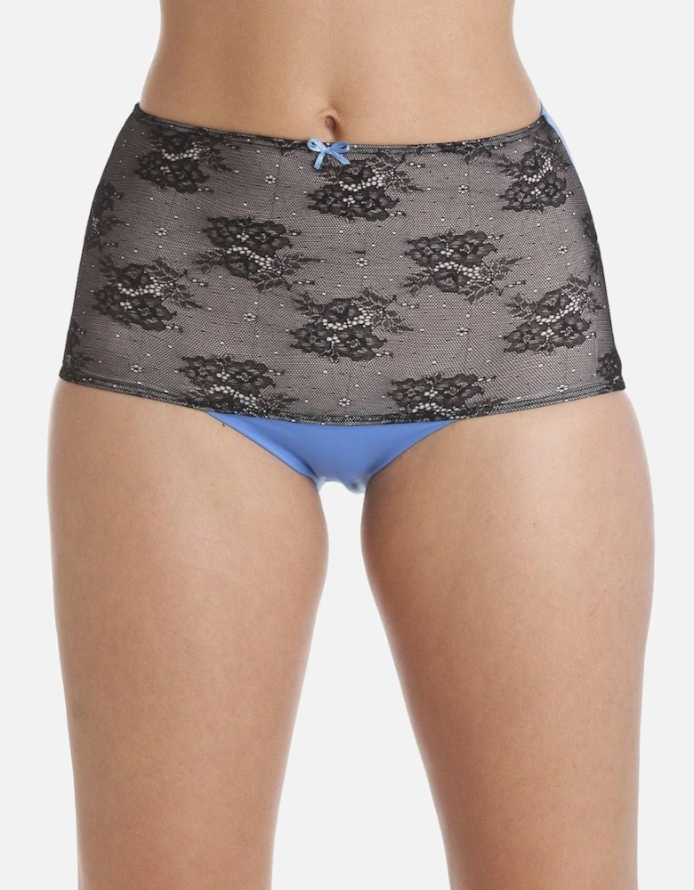 Two Pack Seamfree High Waist Floral Mesh Shapewear Briefs
