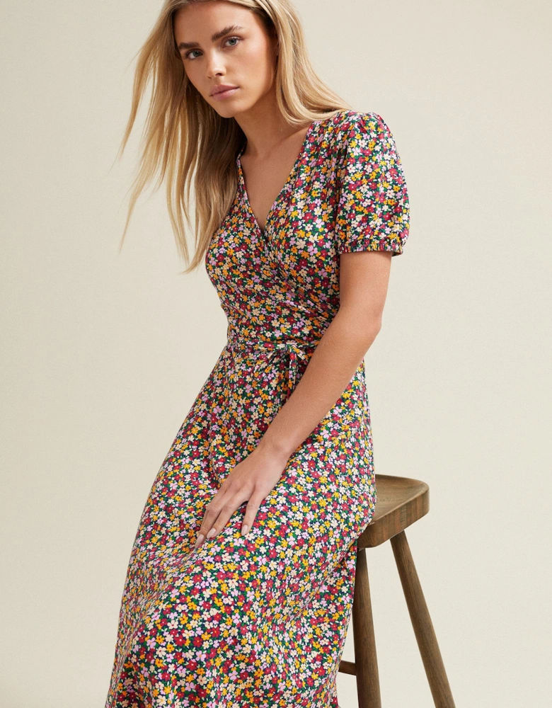 Petite Ditsy Floral Wrap Dress