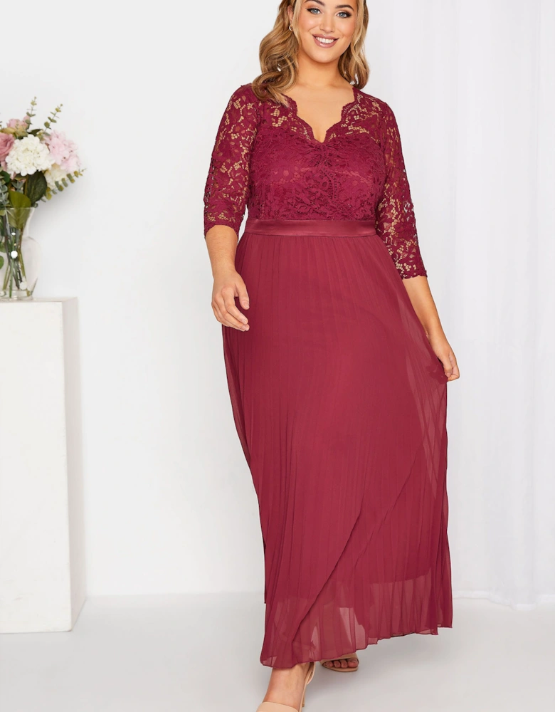 Pleated Bridesmaid Maxi Dress