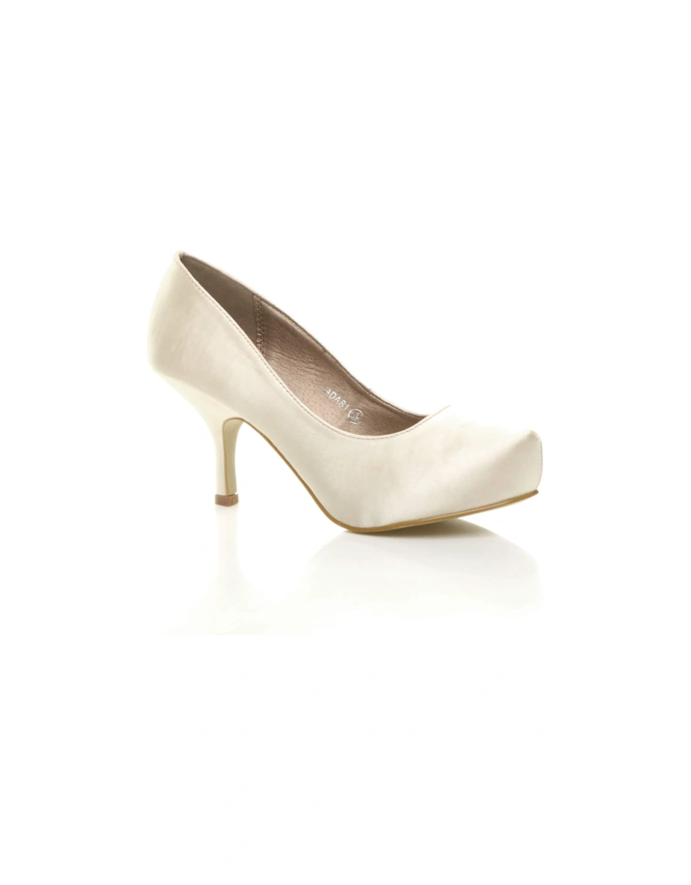 High  Heel  Satin Court Shoes