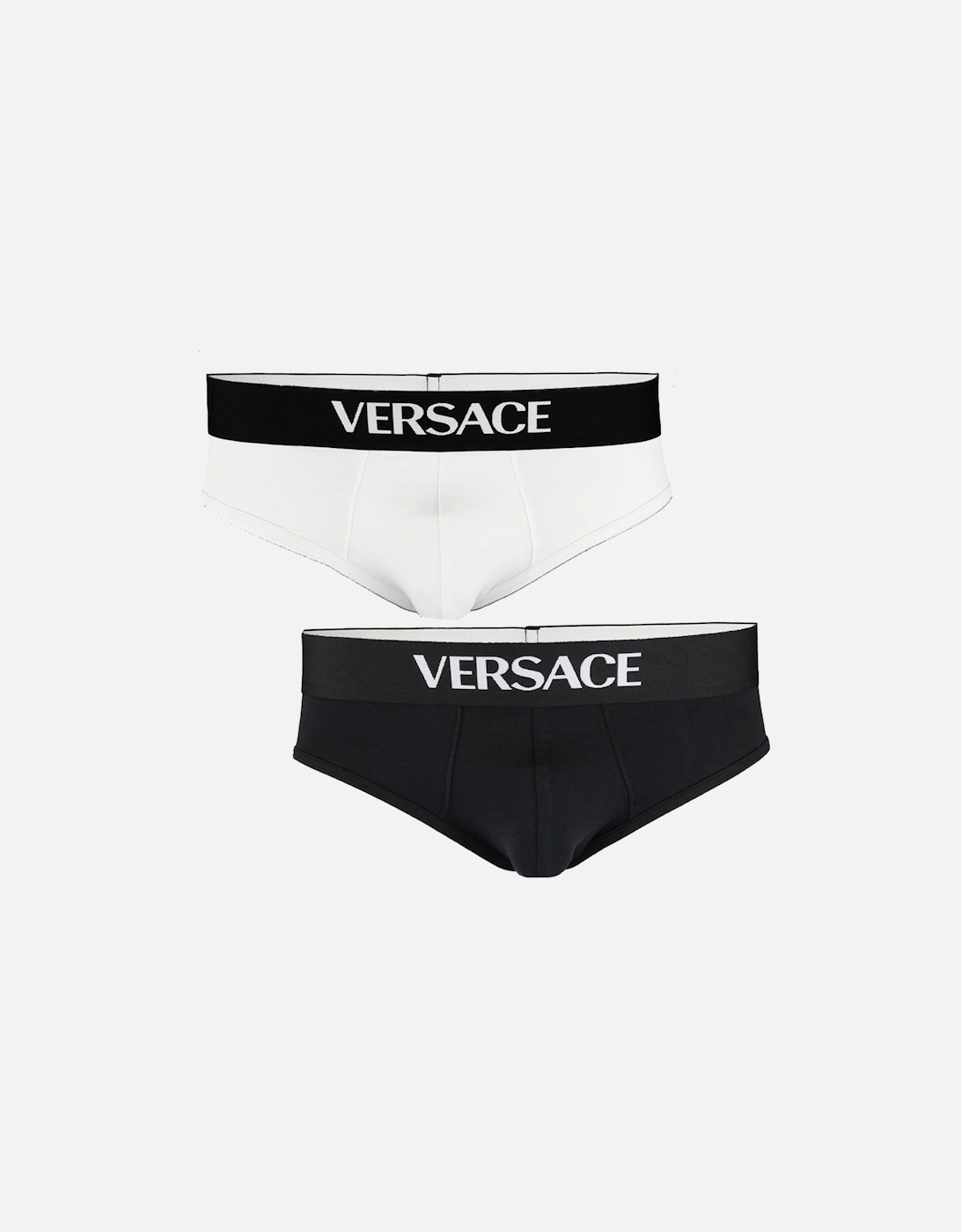 2-Pack Tex Jersey Low Rise Essential Brief, Black/White, 6 of 5