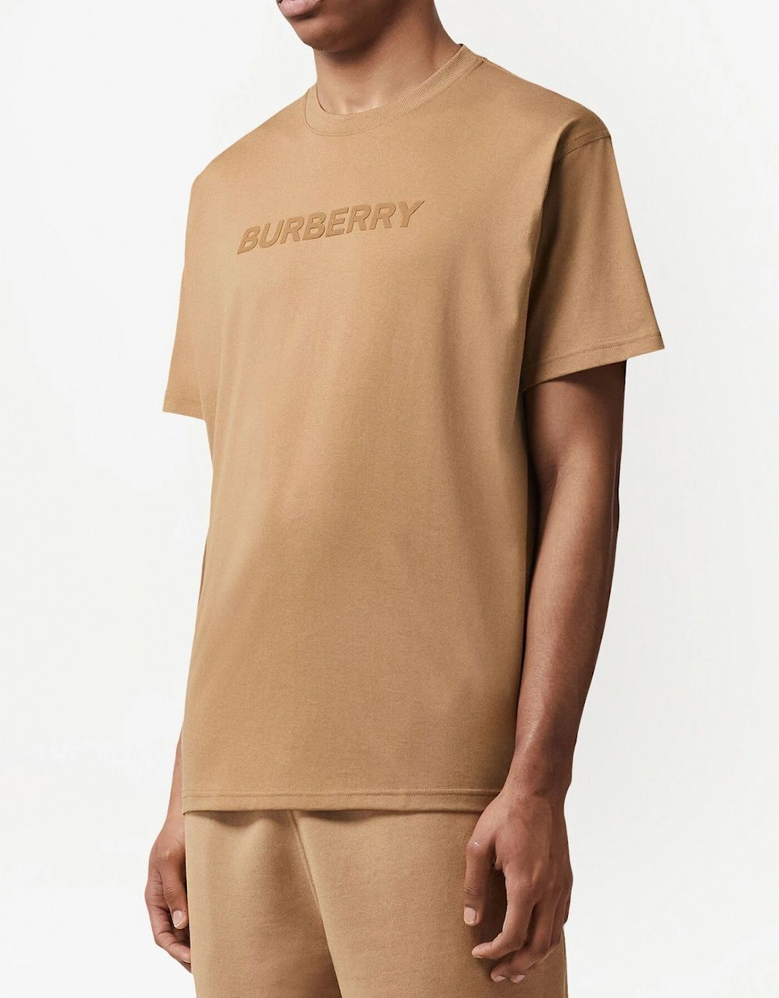 Harriston Logo Print T-Shirt Camel Brown
