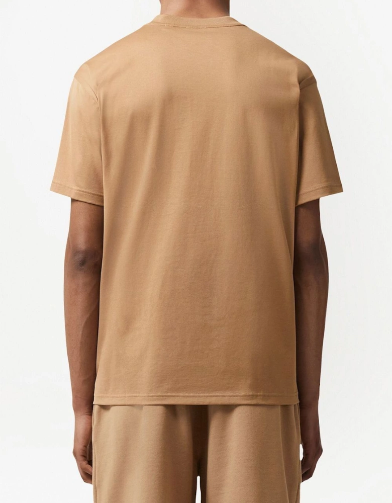 Harriston Logo Print T-Shirt Camel Brown