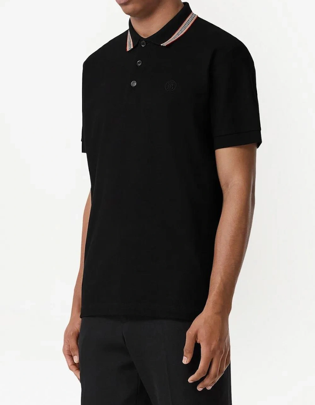 'Pierson' TB Collar Polo-Shirt Black