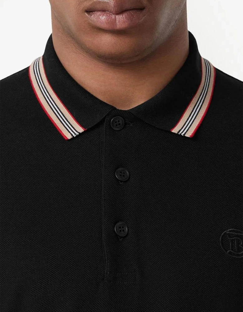 'Pierson' TB Collar Polo-Shirt Black