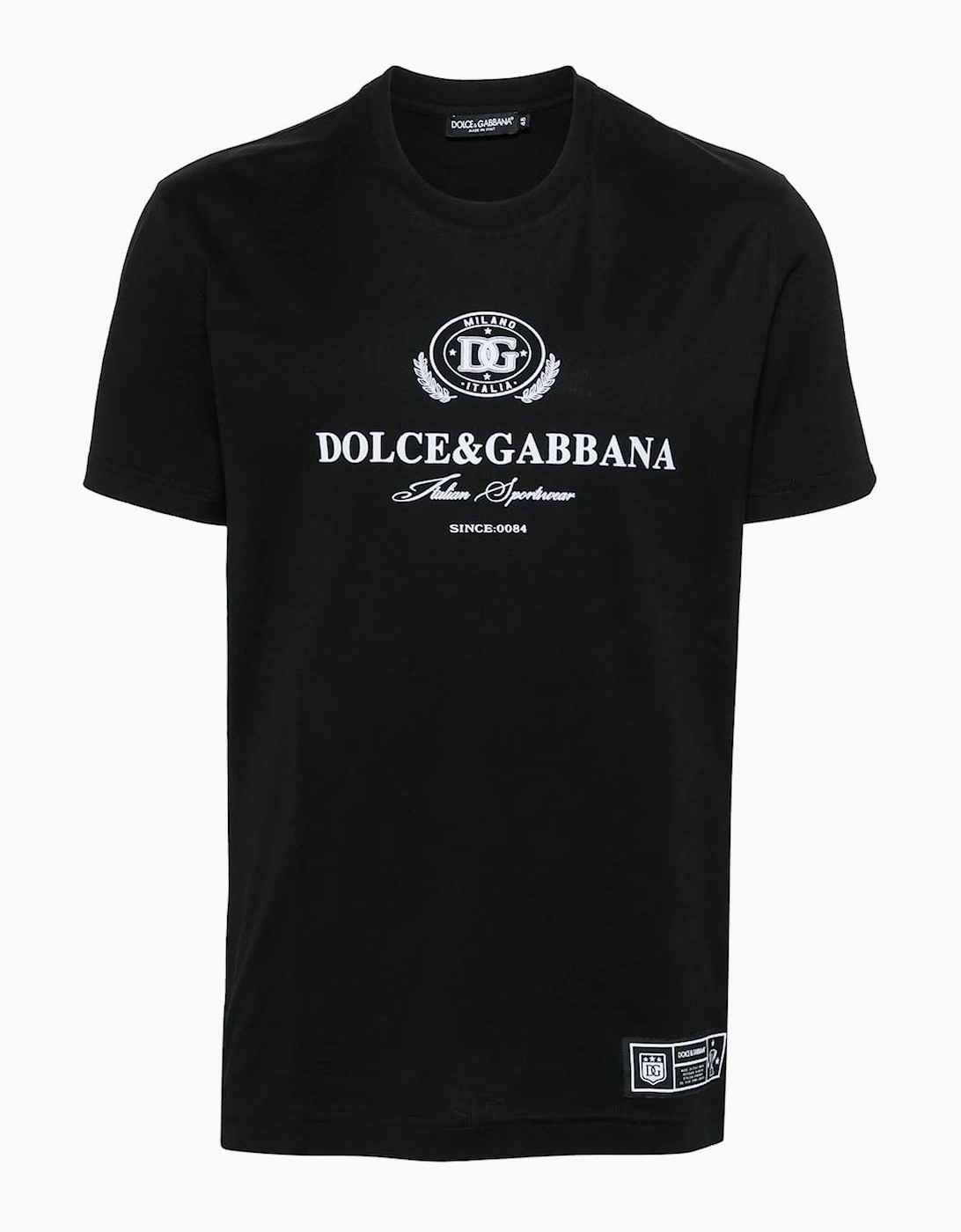 Dolce & Gabbana Men's Dolce & Gabbana Logo Flock T-Shirt Black