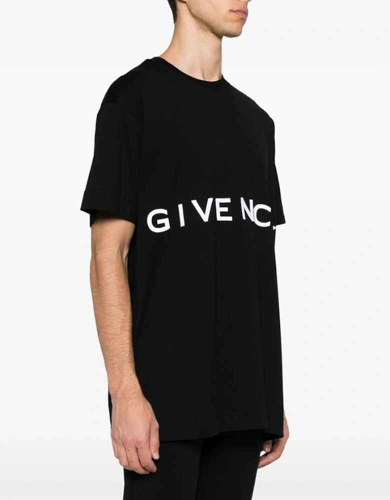4G Logo Embroidered T-Shirt Black