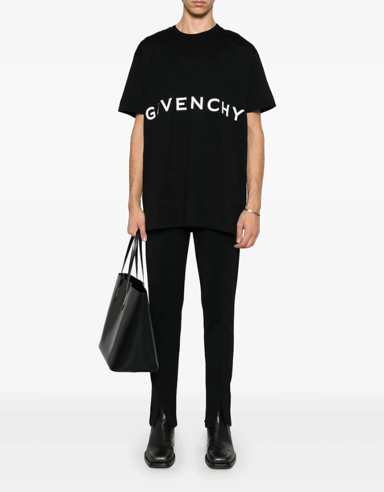 4G Logo Embroidered T-Shirt Black