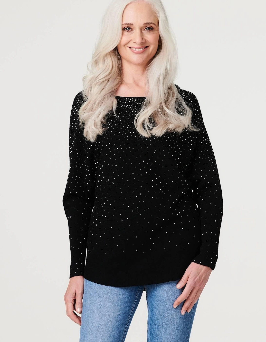 Embellished Long Sleeve Knit Top, 2 of 1