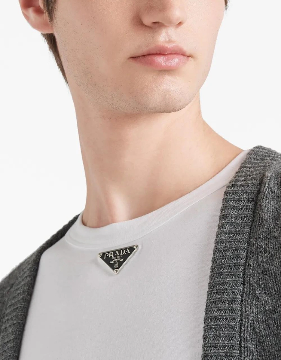 Logo Plaque Cotton T-Shirt White