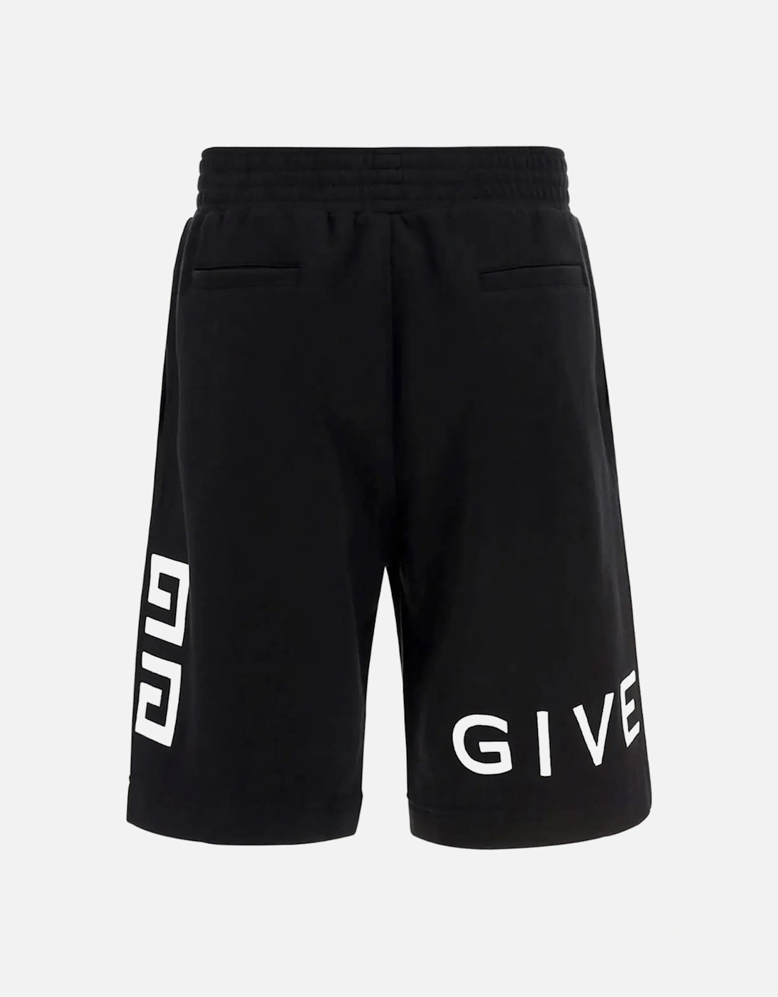 4G Logo Embroidered Sweatshorts Black