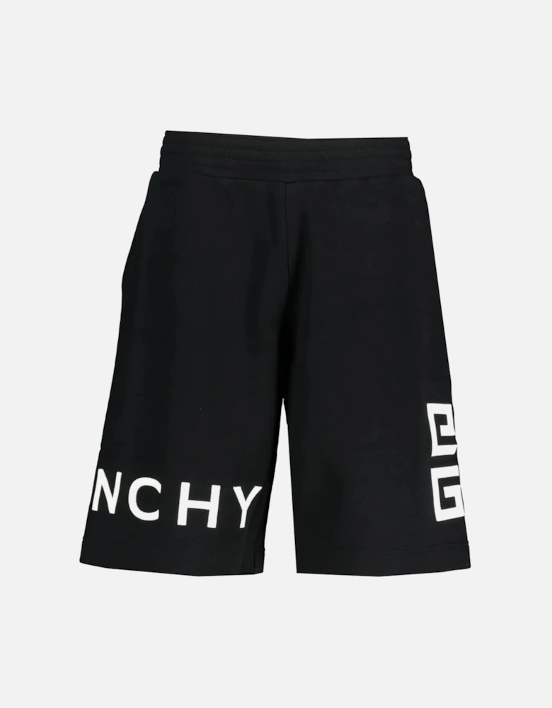 4G Logo Embroidered Sweatshorts Black
