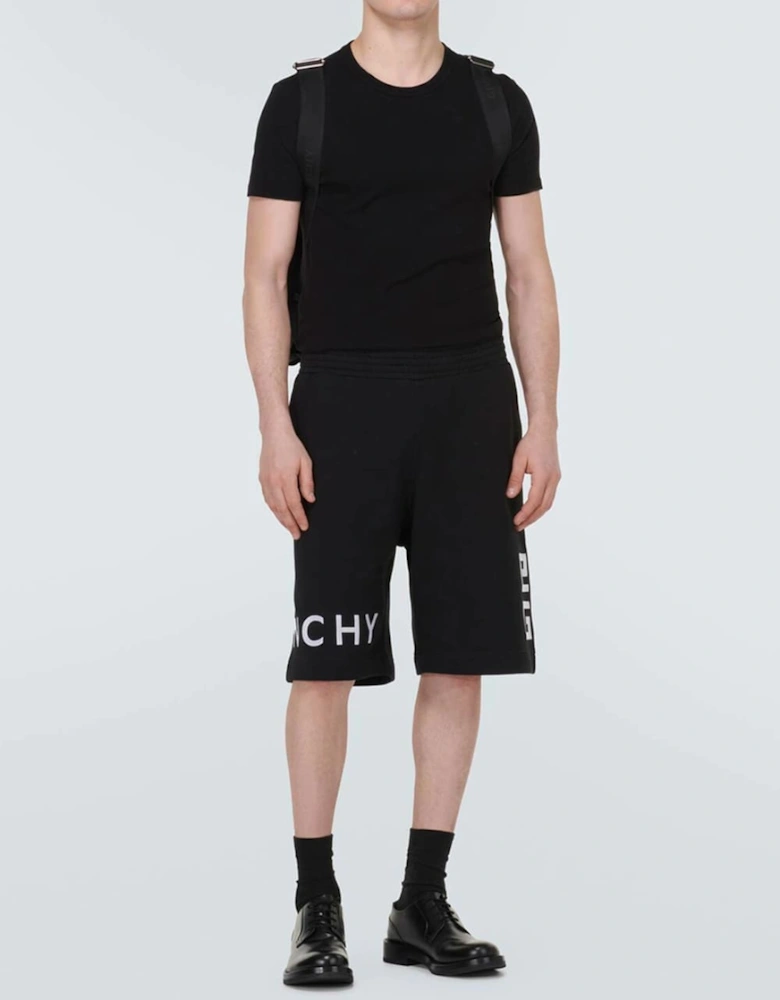4G Logo Embroidered Sweatshorts Black