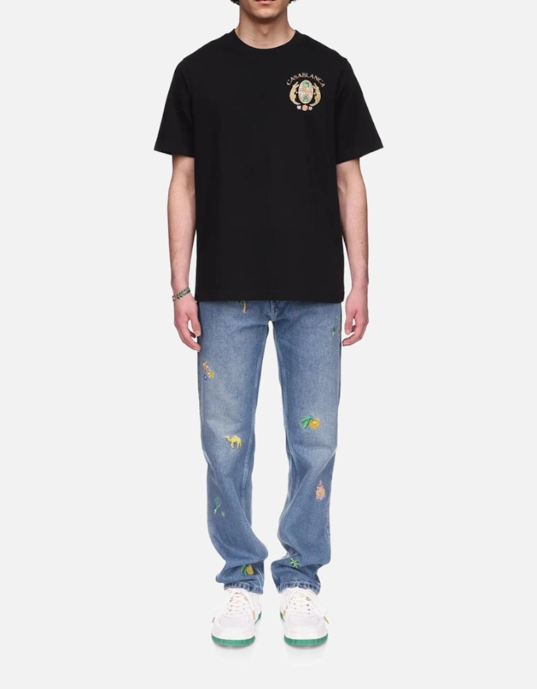 Joyaux D'Afrique Tennis Club Printed T Shirt Black