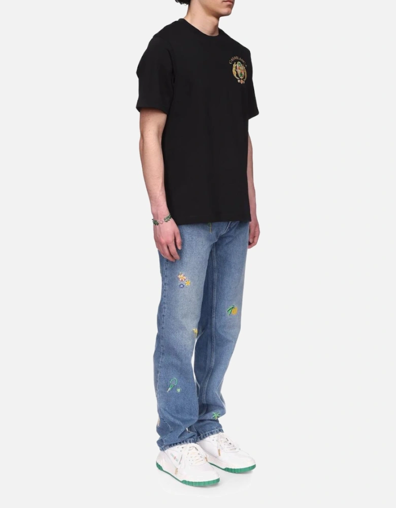 Joyaux D'Afrique Tennis Club Printed T Shirt Black