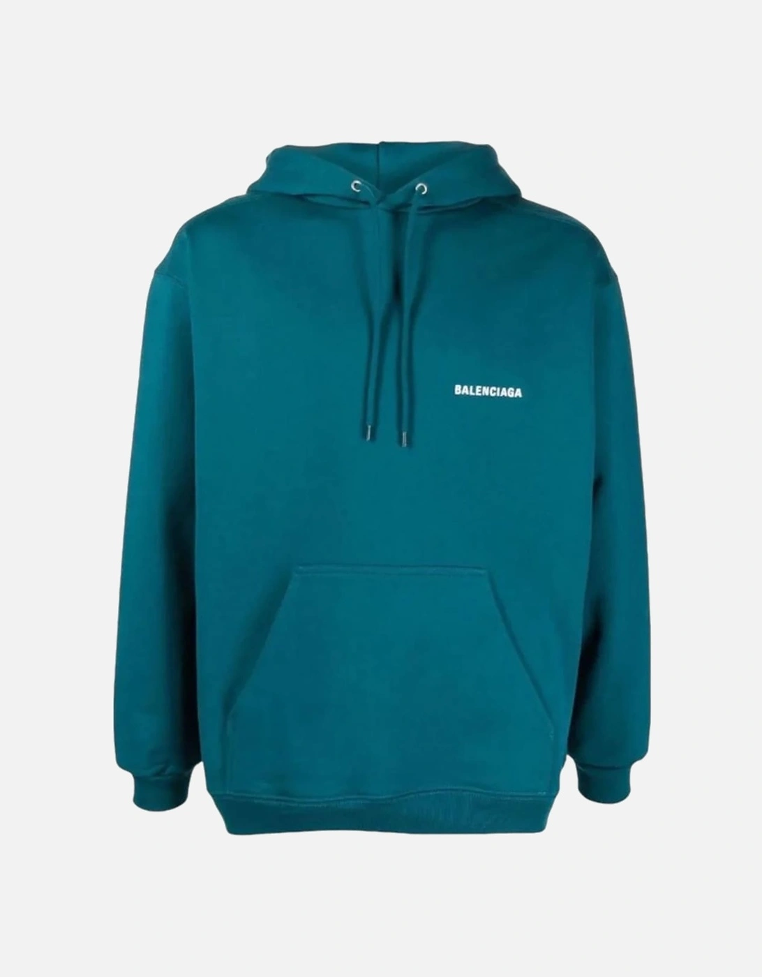 Logo Embroidered Hooded Sweatshirt Teal, 3 of 2