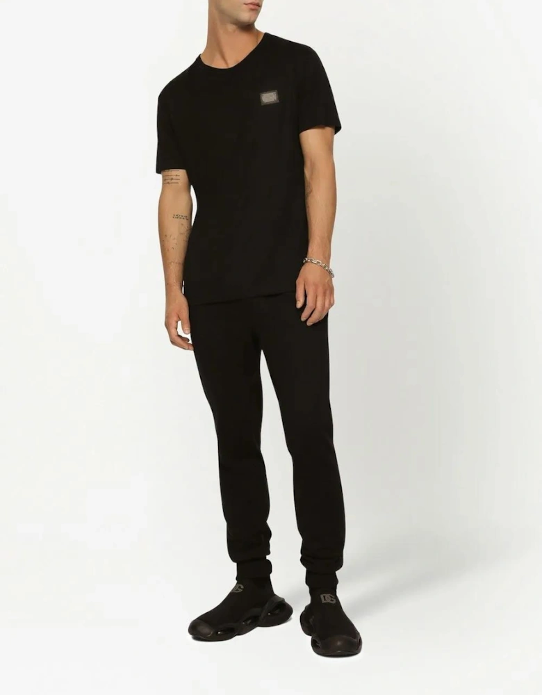Silver Plaque Logo T-Shirt Black