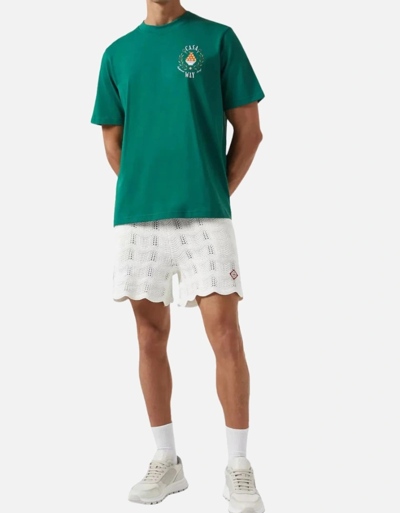 Casa Way Print T-Shirt Tennis Green