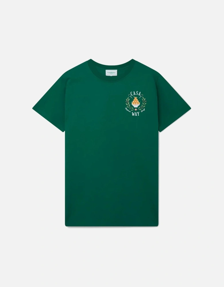 Casa Way Print T-Shirt Tennis Green