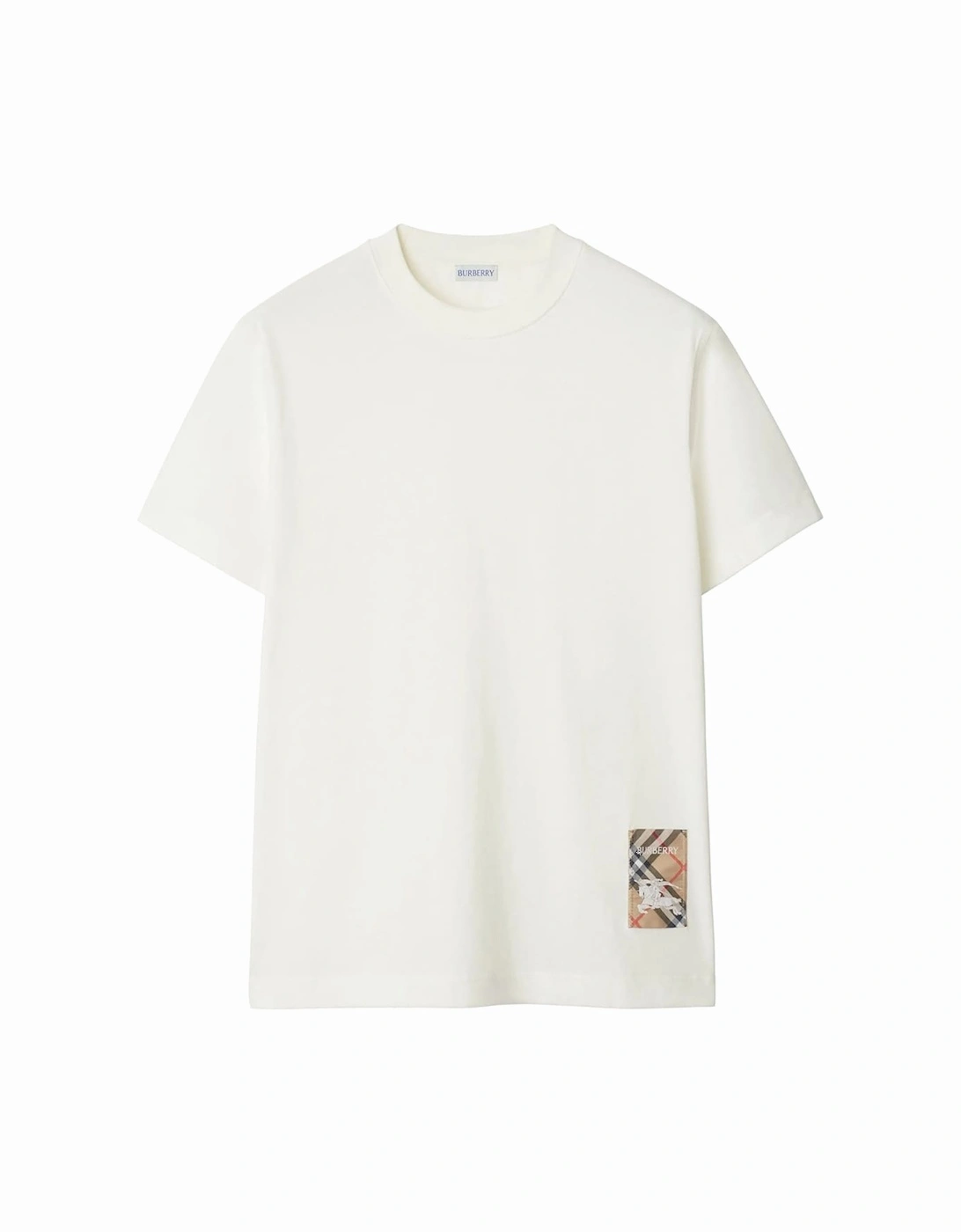 Check-Logo Patch Cotton T-Shirt White, 6 of 5