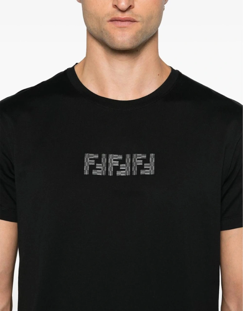 FF Labyrinth Embroidered T-Shirt Black