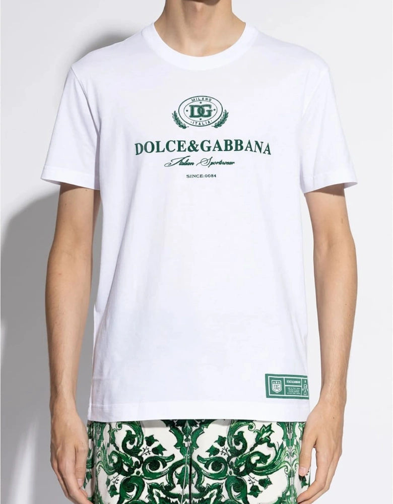 Logo Flock T-Shirt White