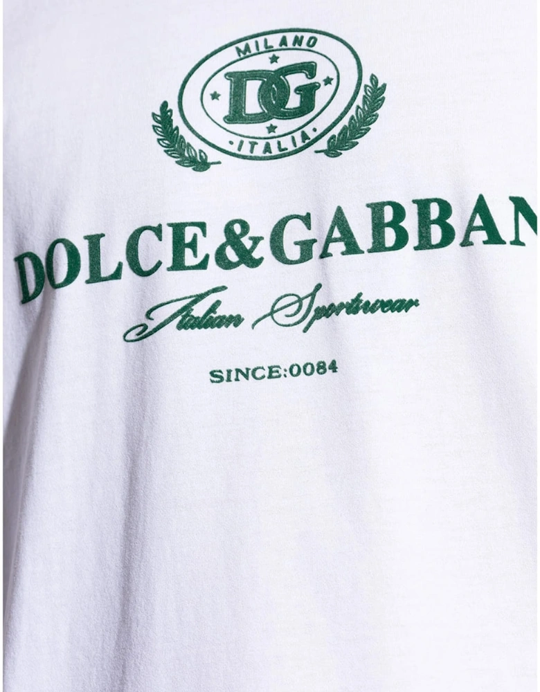 Logo Flock T-Shirt White