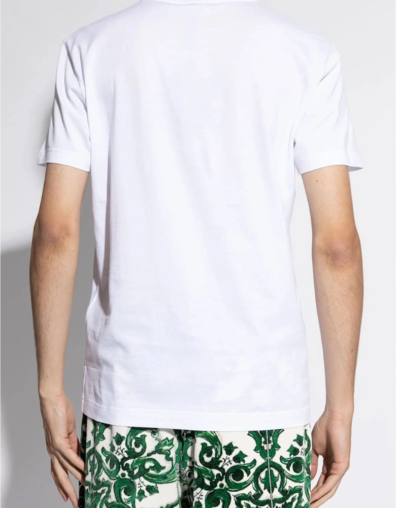 Logo Flock T-Shirt White