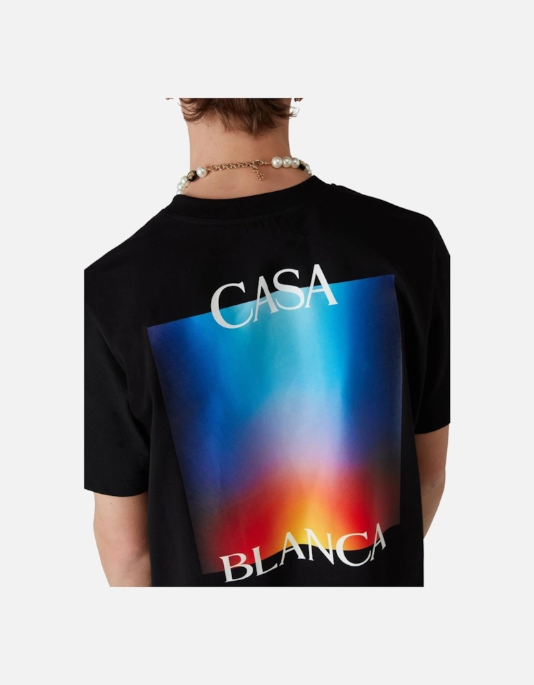 Exclusive Gradient Casa Logo T-Shirt Black