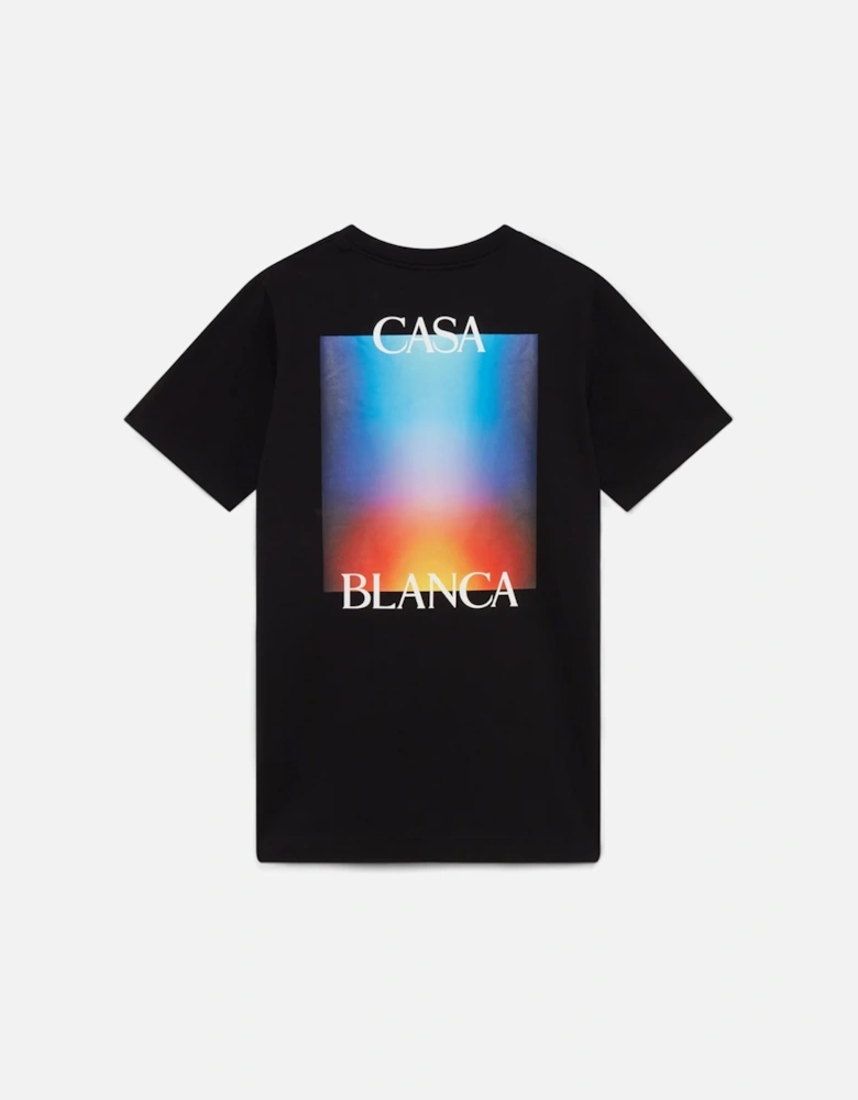Exclusive Gradient Casa Logo T-Shirt Black