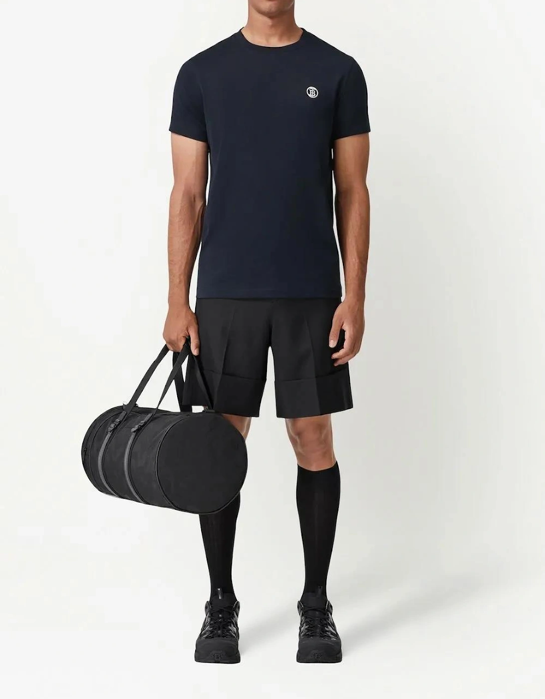 'Parker' TB-Embroidered Logo T-Shirt Navy Blue