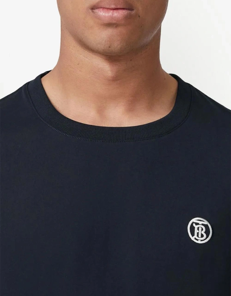 'Parker' TB-Embroidered Logo T-Shirt Navy Blue