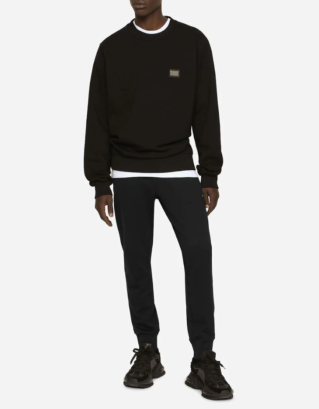 Logo Plaque Sweatshirt Black