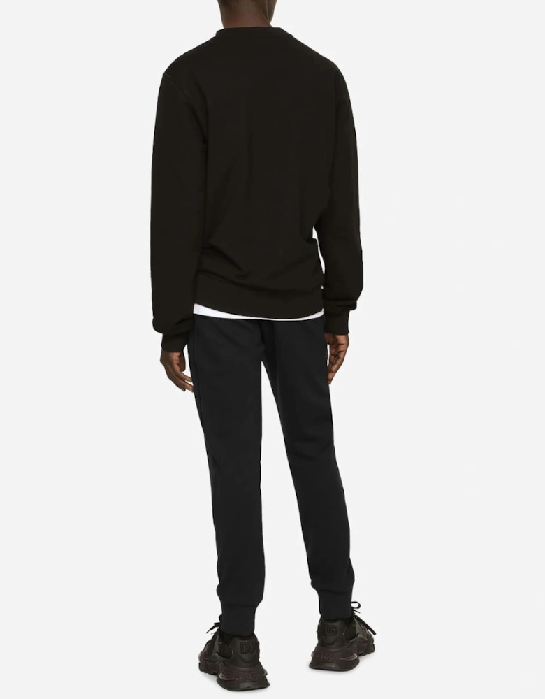 Logo Plaque Sweatshirt Black