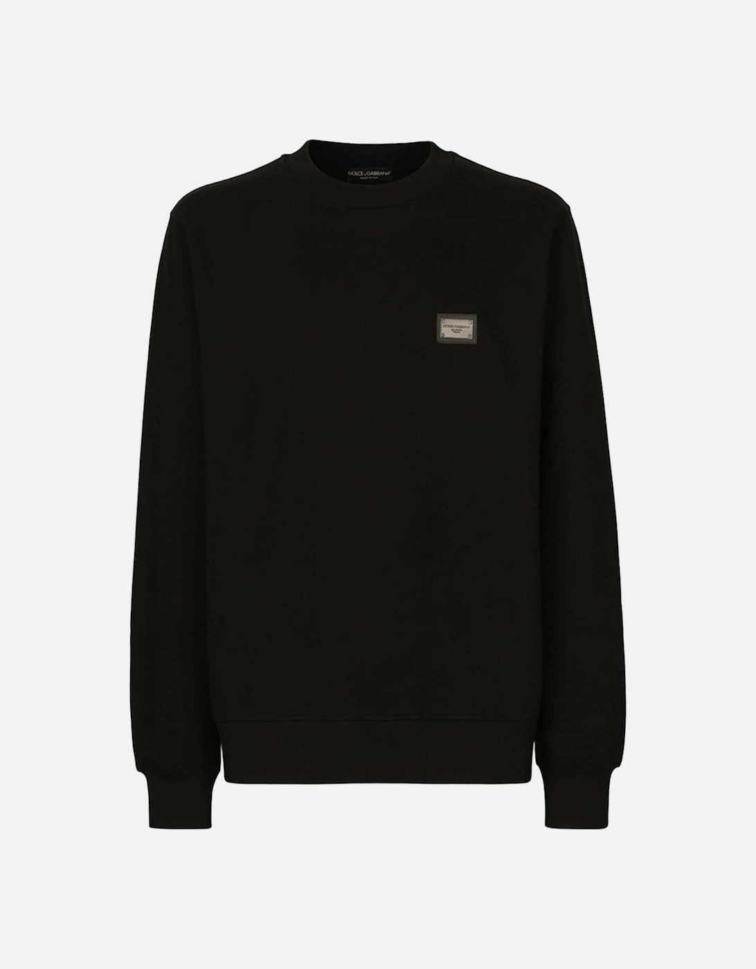 Men's Dolce & Gabbana Logo Plaque Sweatshirt Black - Size: 44