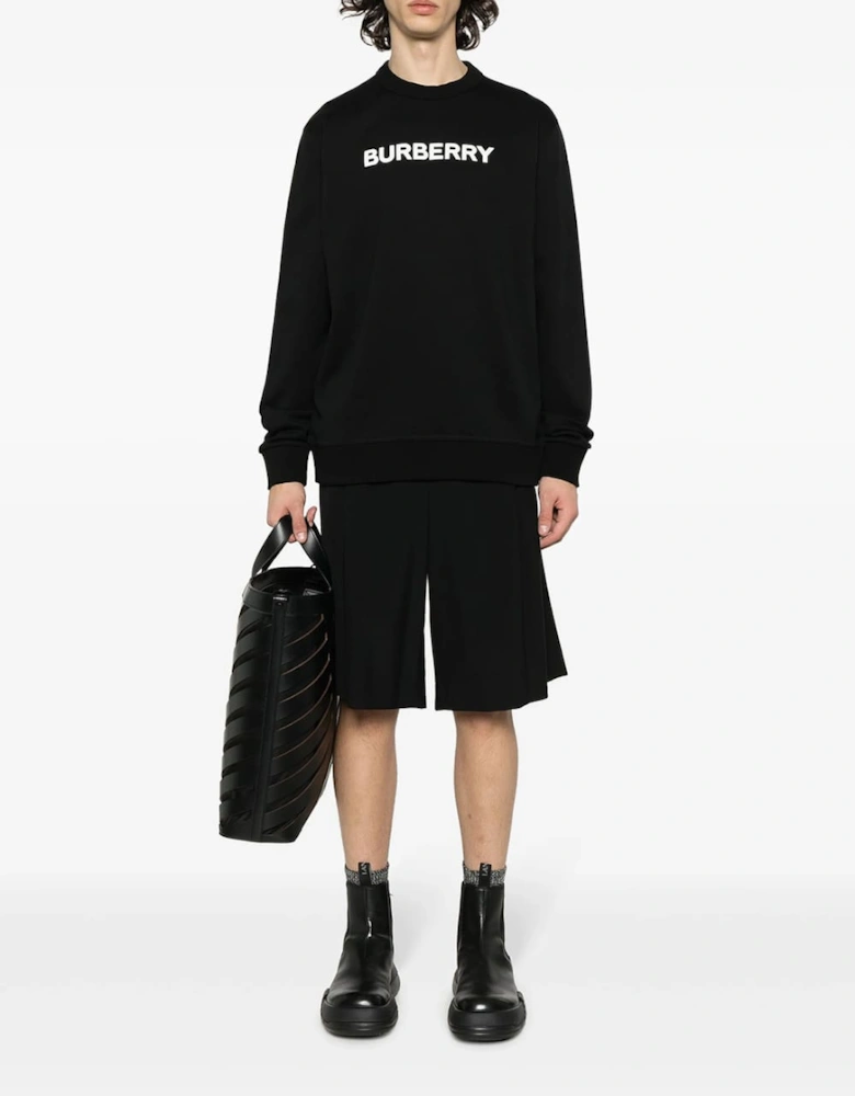 Cotton Logo Sweatshirt Black