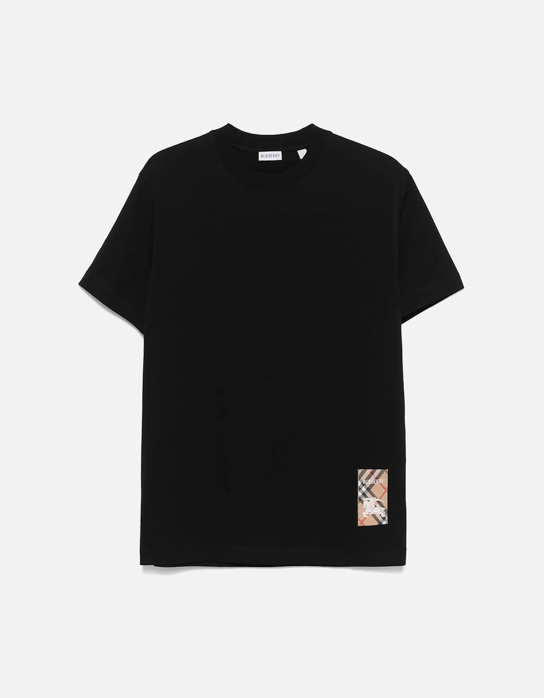 Check-Logo Patch Cotton T-Shirt Black, 5 of 4