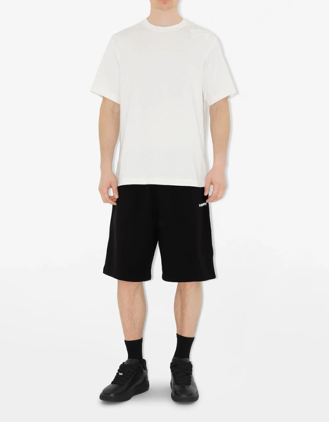Cotton Logo Shorts Black