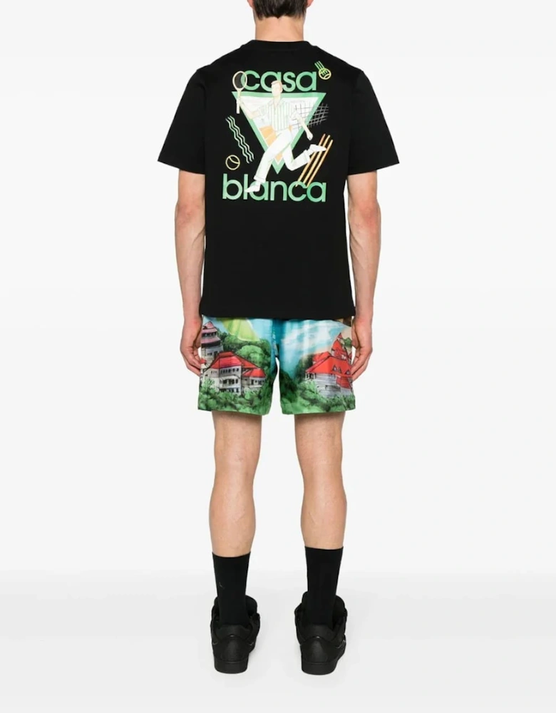 Le Jeu Tennis Printed T-Shirt Black