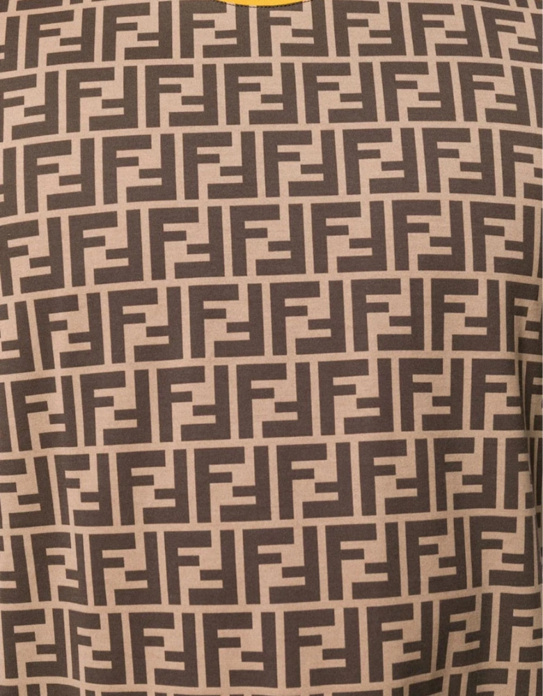 FF Print Monogram T-Shirt Brown