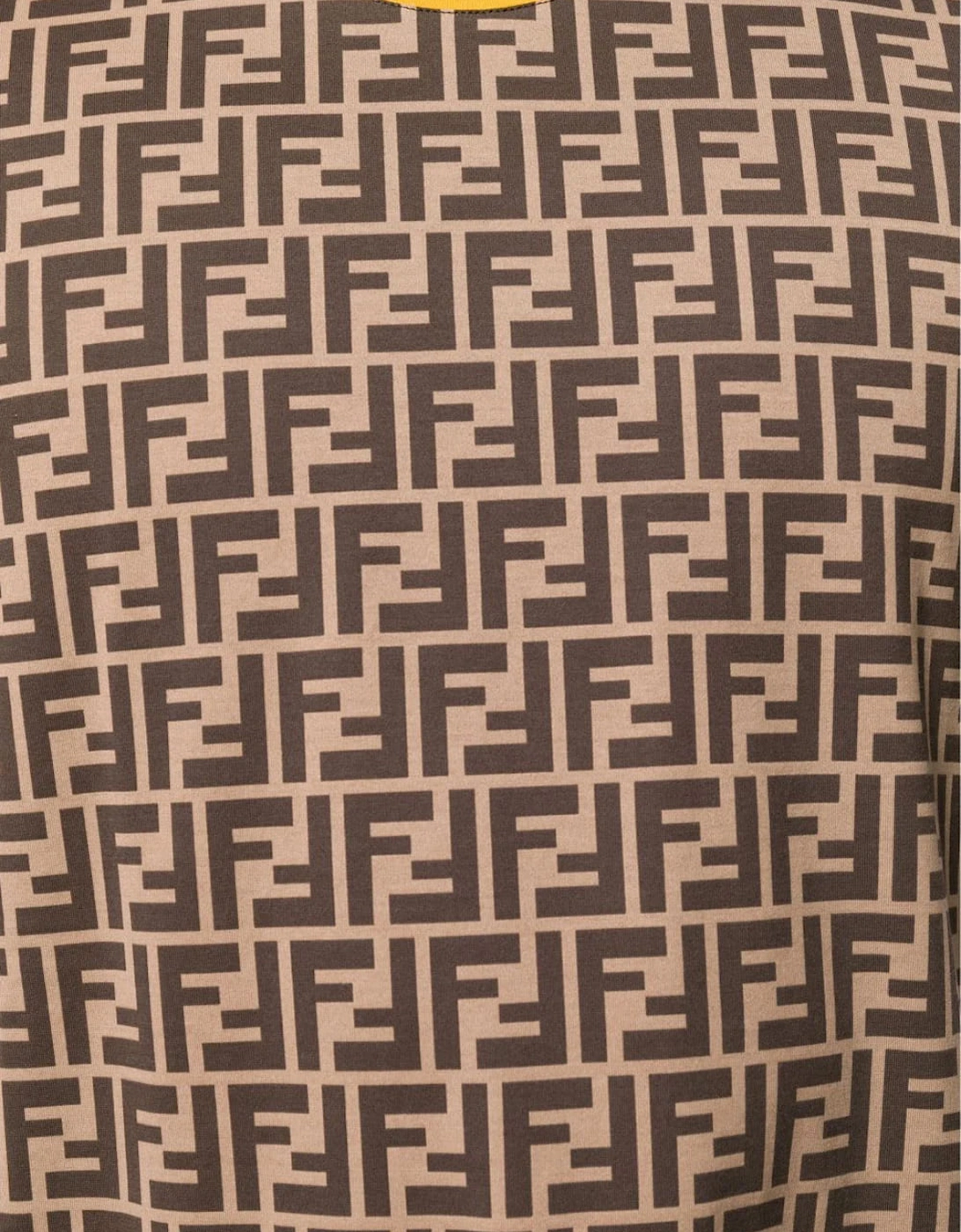 FF Print Monogram T-Shirt Brown