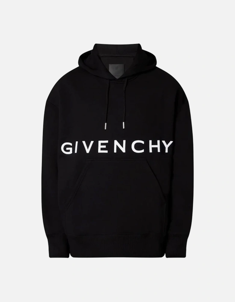 4G Logo Embroidered Hooded Sweatshirt Black