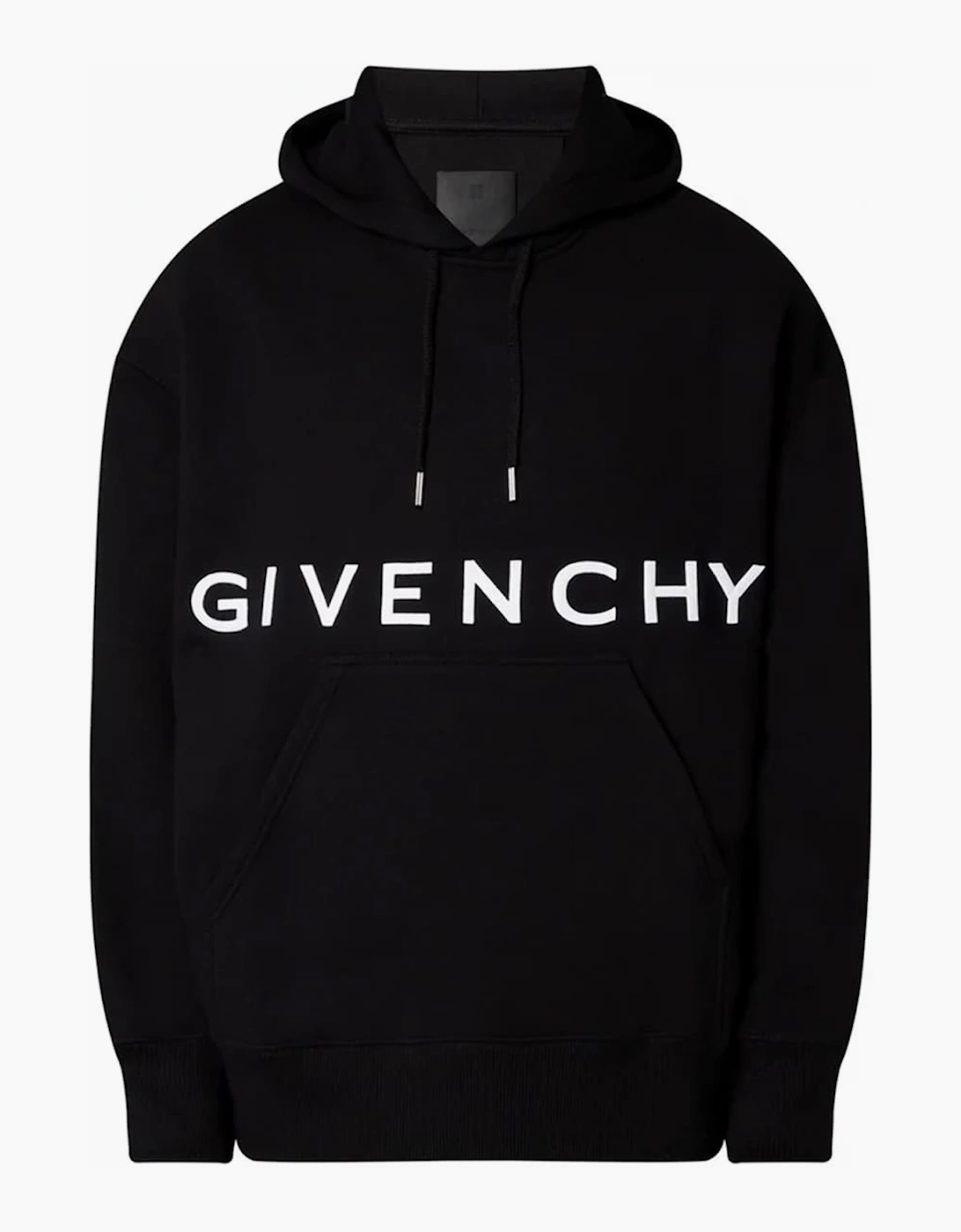 Men's Givenchy 4G Logo Embroidered Hooded Sweatshirt Black - Size: 38